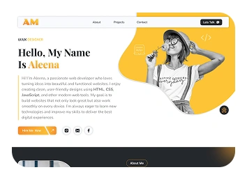 UI/UX Designer AM Portfolio Image
